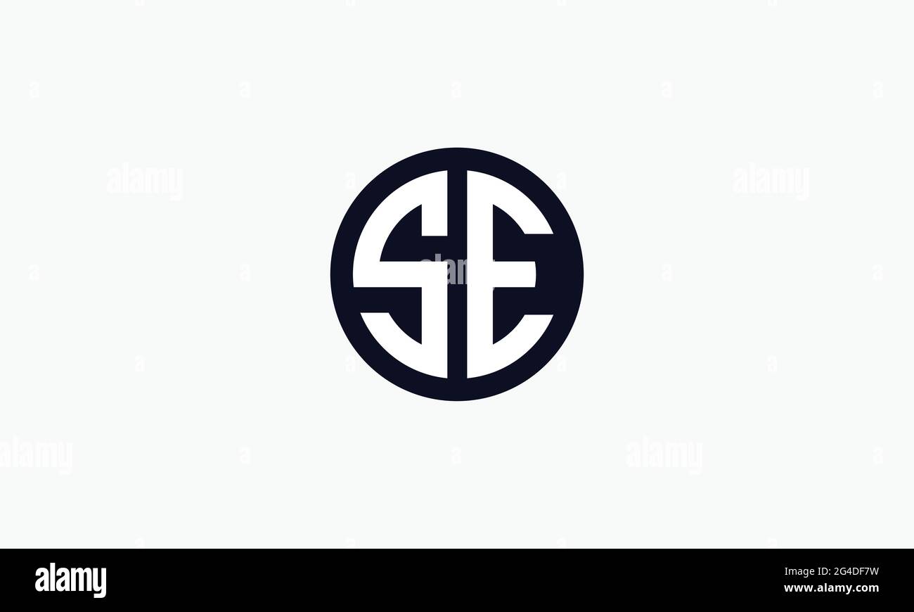 SE und es S oder E Abstract Letter Mark Vector Logo Template for Business Stock Vektor