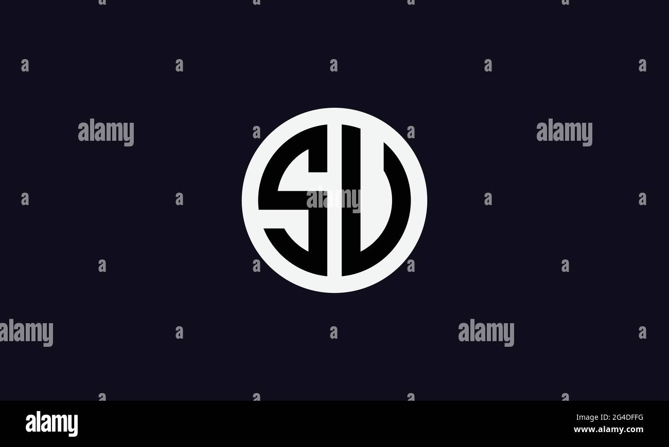 SU und US S oder U Abstract Letter Mark Vector Logo Template for Business Stock Vektor