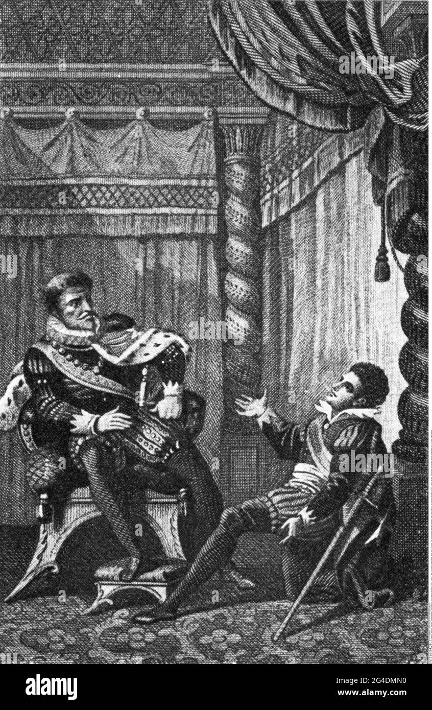 Theater / Theater, Theaterstück, 'Don Carlos', von Friedrich Schiller (1759 - 1805), 3. Akt, 10. Szene, ARTIST'S COPYRIGHT MUSS NICHT FREIGEGEBEN WERDEN Stockfoto