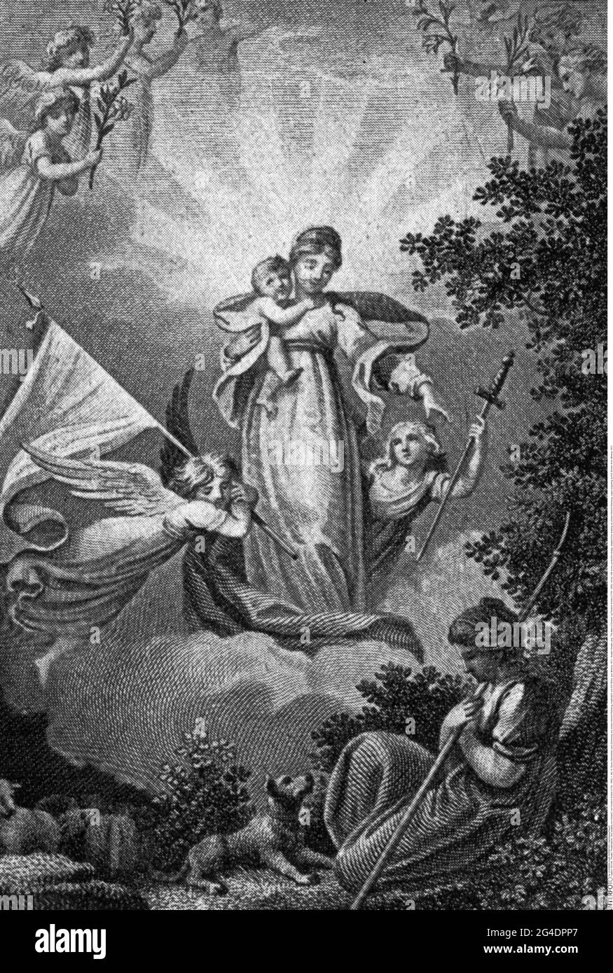 Theater / Theater, Theaterstück, 'The Maid of Orleans', von Friedrich Schiller (1759 - 1805), 1. Akt, 10. Szene, ARTIST's COPYRIGHT MUSS NICHT FREIGEGEBEN WERDEN Stockfoto