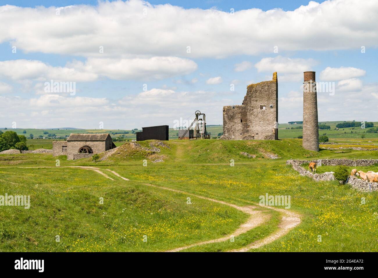 Die Magpie Mine, Sheldon, Derbyshire Stockfoto