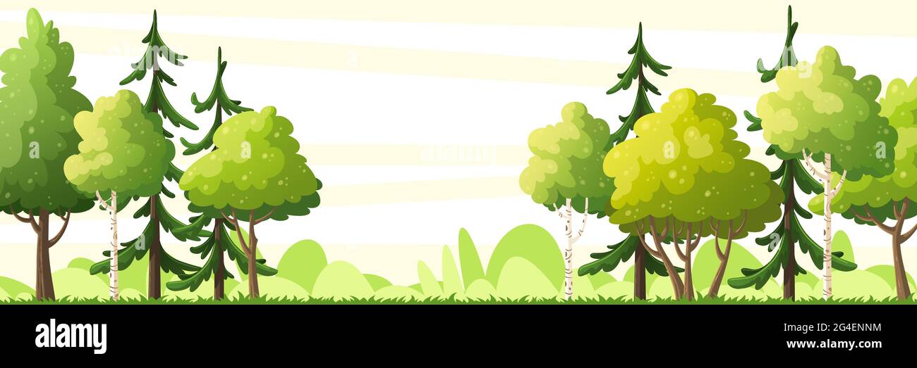 Panorama Der Sommerlandschaft Stock Vektor