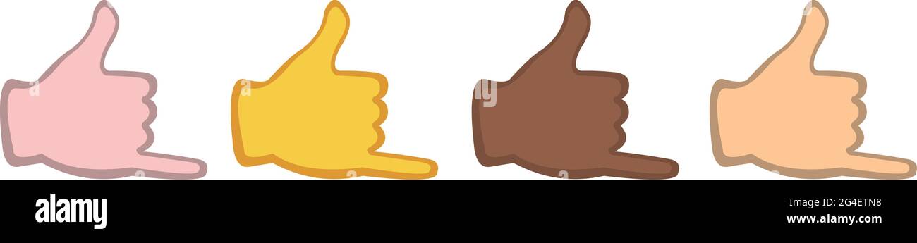 Vektor-Illustration von Hand Emoticons machen shaka Geste Stock Vektor