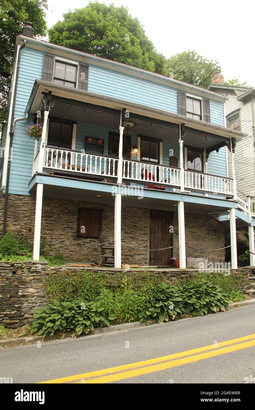 Haus aus dem 19. Jahrhundert in der historischen Harpers Ferry, WV, USA Stockfoto