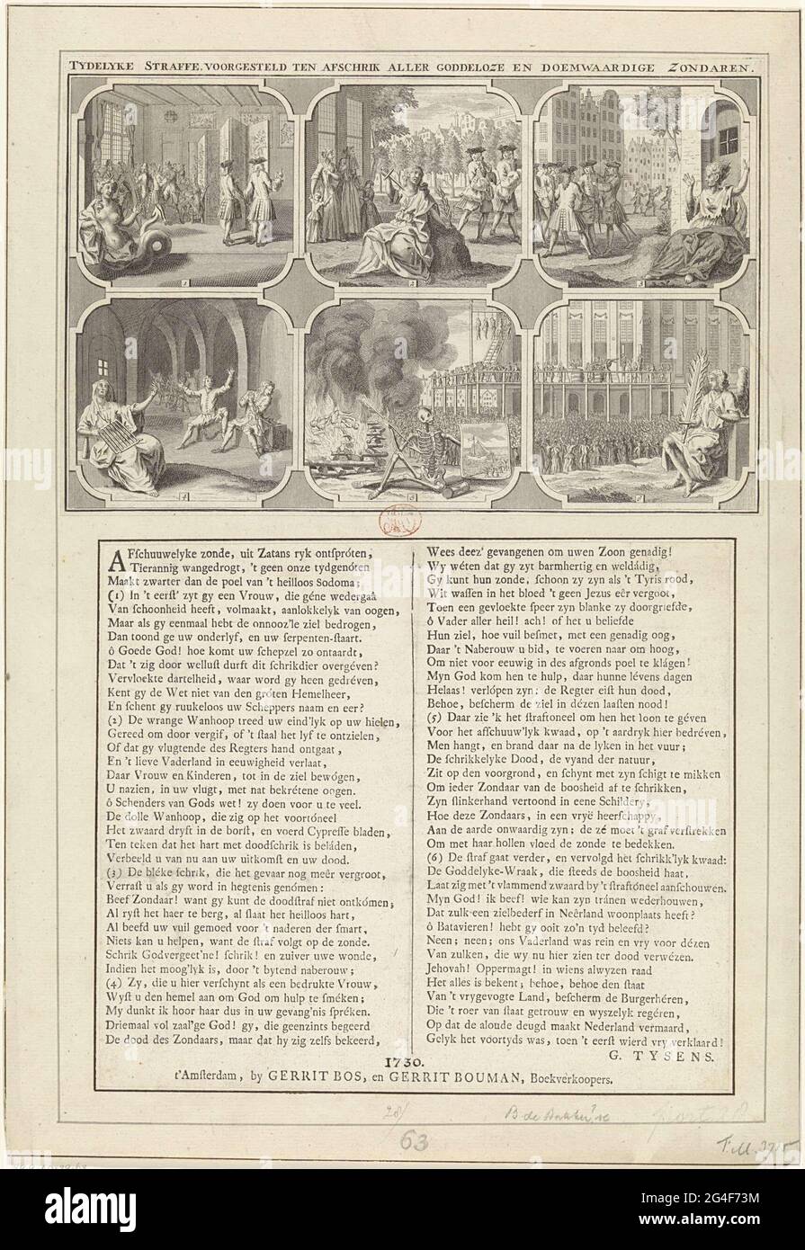 . Sechs Strafen für die Sodomie, die als Verbrechen angesehen wird. Sechs Shows zeigen die Strafen, die Verletzer erwarten, und geben eine Texterklärung. Im Falle einer Verletzung droht Verzweiflung und Tendenz zu Selbstmord, Inhaftierung, Tod auf dem Scheiterhaufen oder Suspendierung und anderen Strafen. Stockfoto