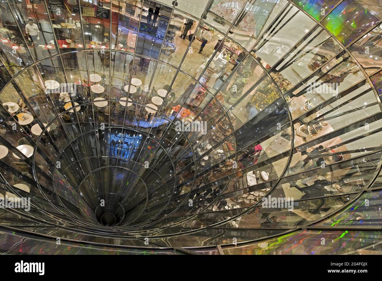 Galerie Lafayette Berlin Innenraum, Deutschland Stockfoto