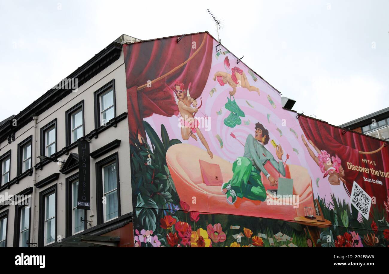 Urbanista Boutique Hotel an der historischen Bold Street in Liverpool Stockfoto