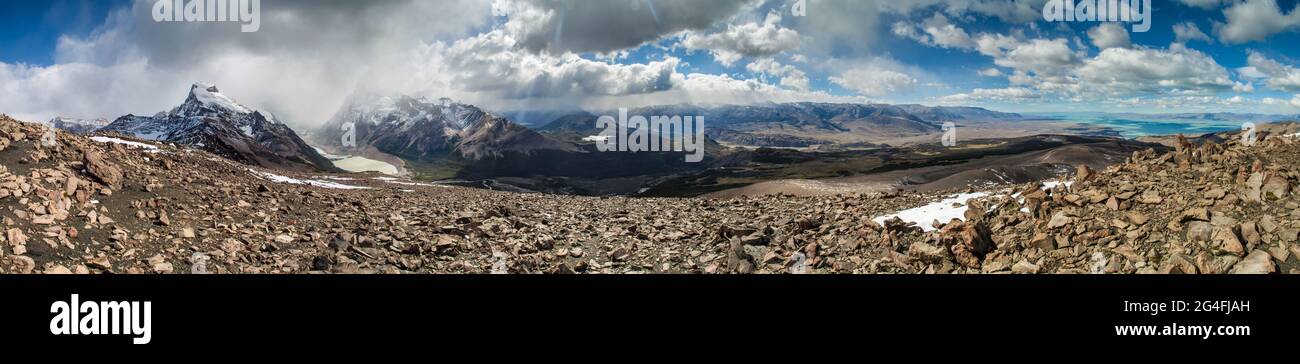 Bergpanorama im Nationalpark Los Glaciares, Argentinien Stockfoto