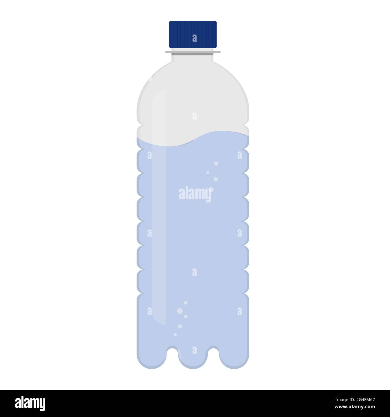 Flasche Mineralwasser. Isoliert auf weißem Hintergrund. Stock Vektor