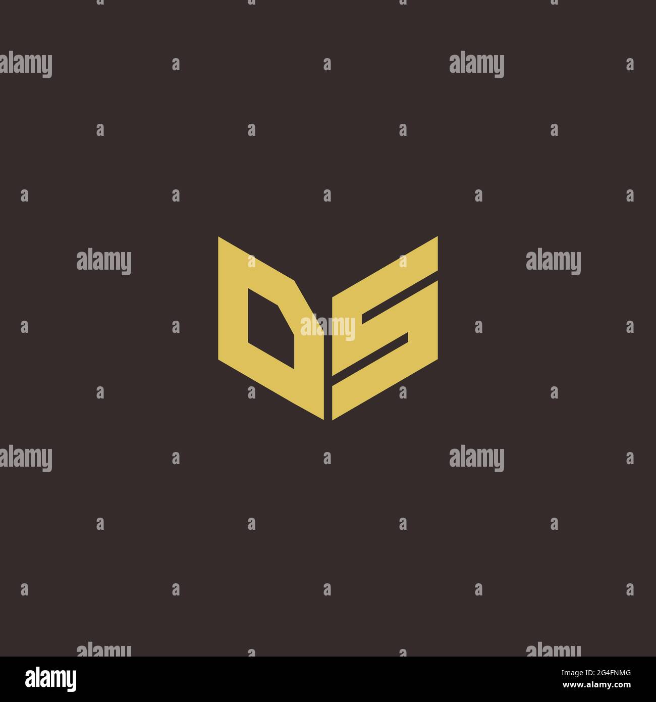 Logo Buchstabe Initial Logo Designs Vorlage mit Gold und schwarzem Hintergrund, Vektor-Symbol modern Stock Vektor