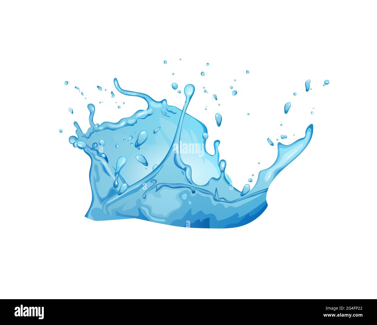 Wasserspritzer Cartoon Vektorgrafik. Stock Vektor