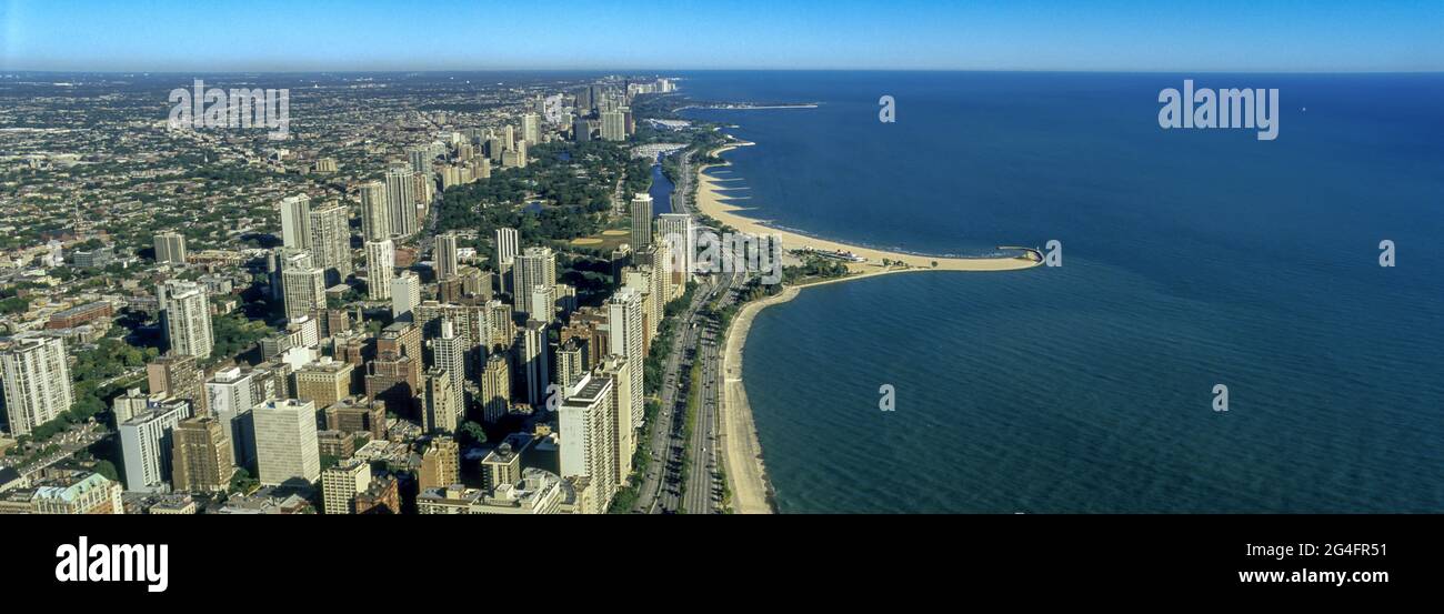 2010 HISTORISCHE SEEUFER FAHRT IN DIE INNENSTADT VON LAKE MICHIGAN CHICAGO ILLINOIS USA Stockfoto