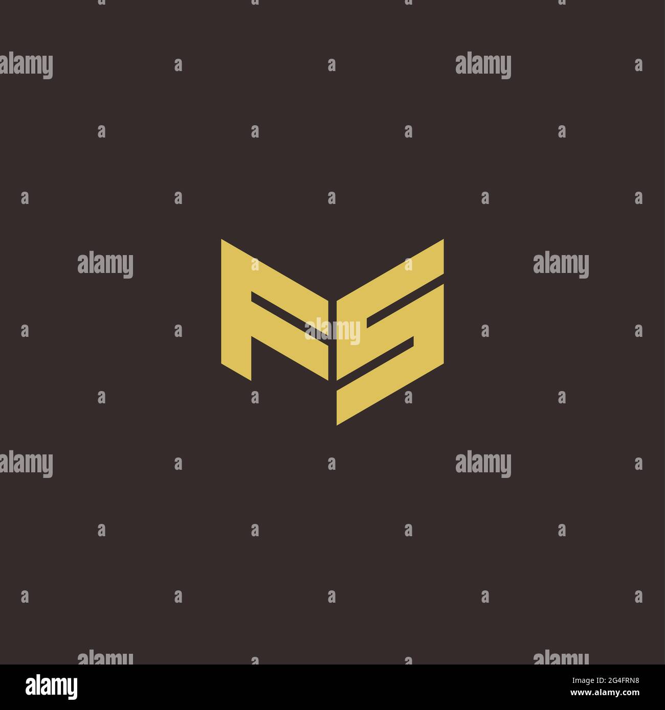 Logo Buchstabe Initial Logo Designs Vorlage mit Gold und schwarzem Hintergrund, Vektor-Symbol modern Stock Vektor