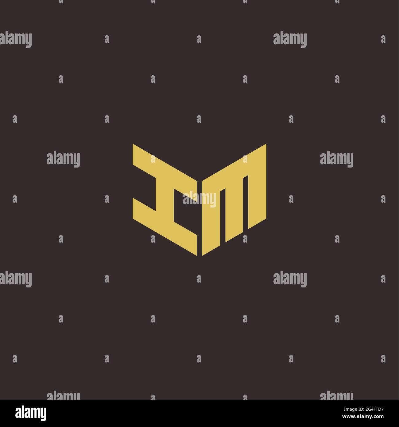 Logo Buchstabe Initial Logo Designs Vorlage mit Gold und schwarzem Hintergrund, Vektor-Symbol modern Stock Vektor