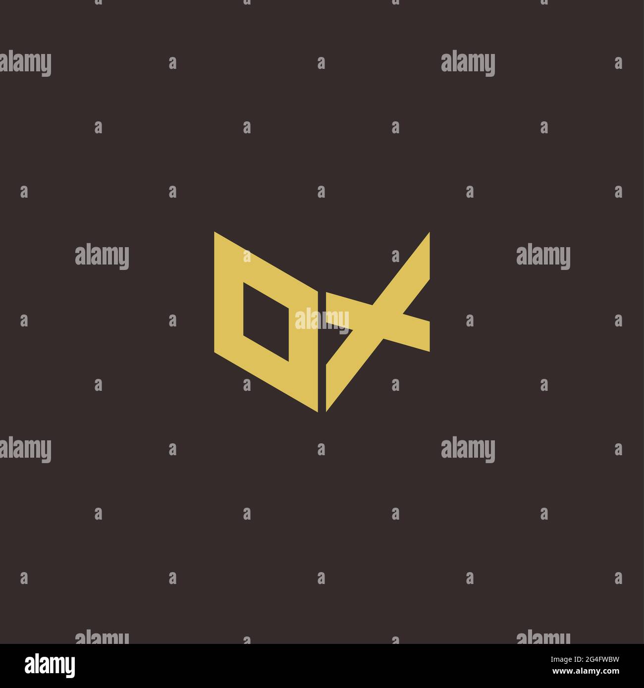 Logo Buchstabe Initial Logo Designs Vorlage mit Gold und schwarzem Hintergrund, Vektor-Symbol modern Stock Vektor