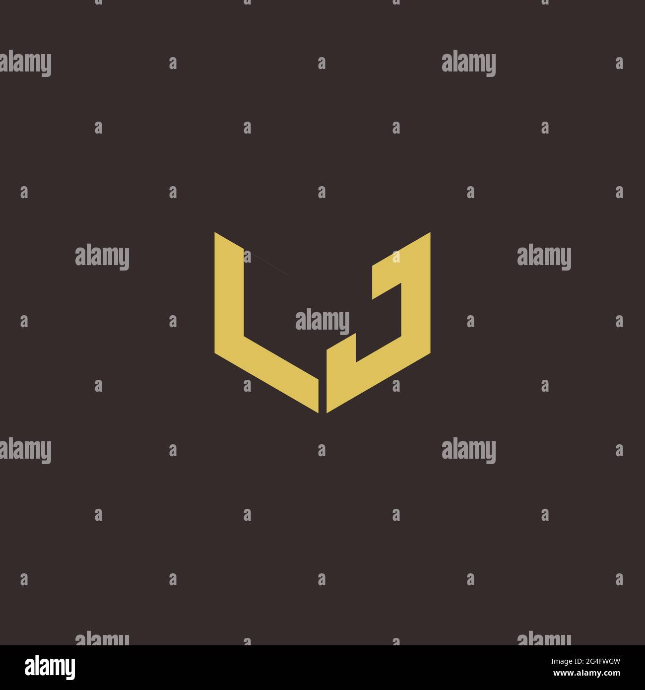 Logo Buchstabe Initial Logo Designs Vorlage mit Gold und schwarzem Hintergrund, Vektor-Symbol modern Stock Vektor