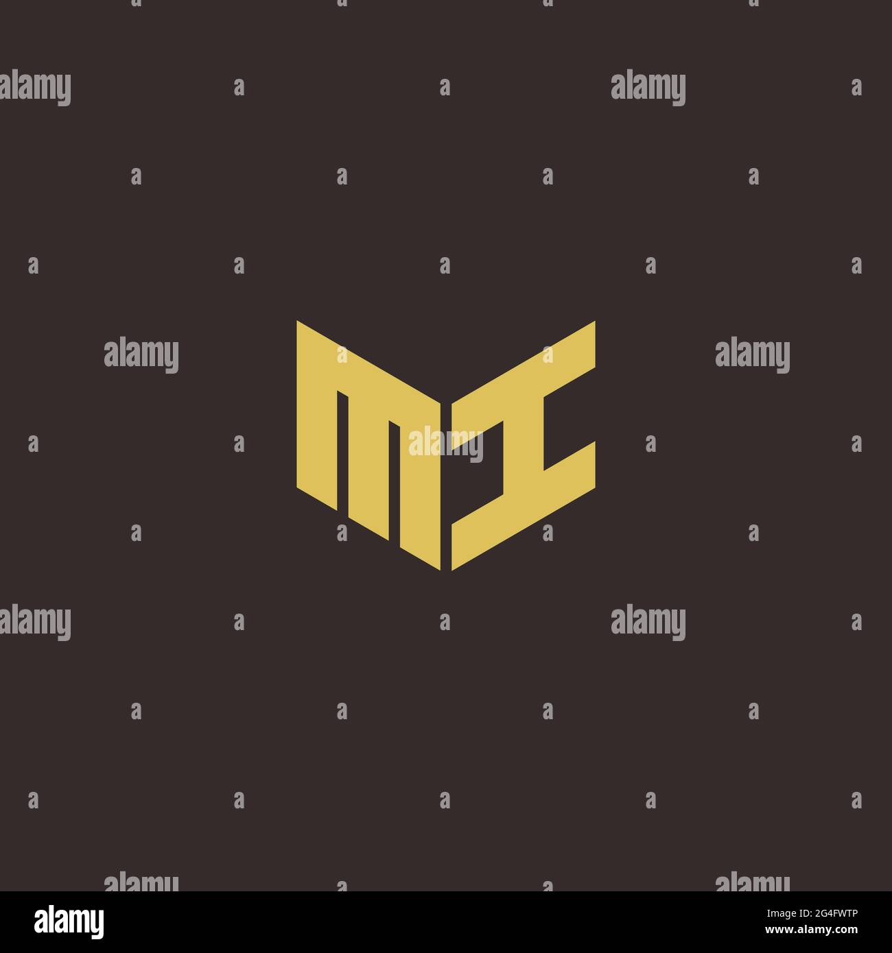 Logo Buchstabe Initial Logo Designs Vorlage mit Gold und schwarzem Hintergrund, Vektor-Symbol modern Stock Vektor
