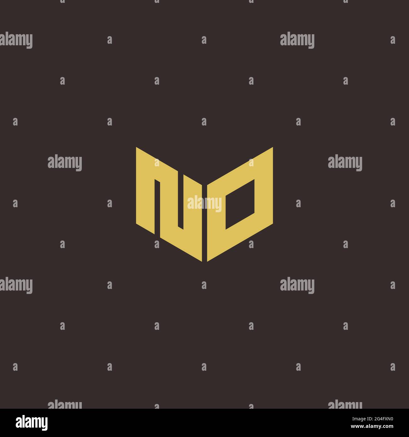 Logo Buchstabe Initial Logo Designs Vorlage mit Gold und schwarzem Hintergrund, Vektor-Symbol modern Stock Vektor