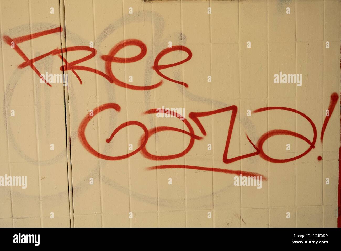 Graffiti aus Gaza am 15. Juni 2021 in Birmingham, Großbritannien. Stockfoto