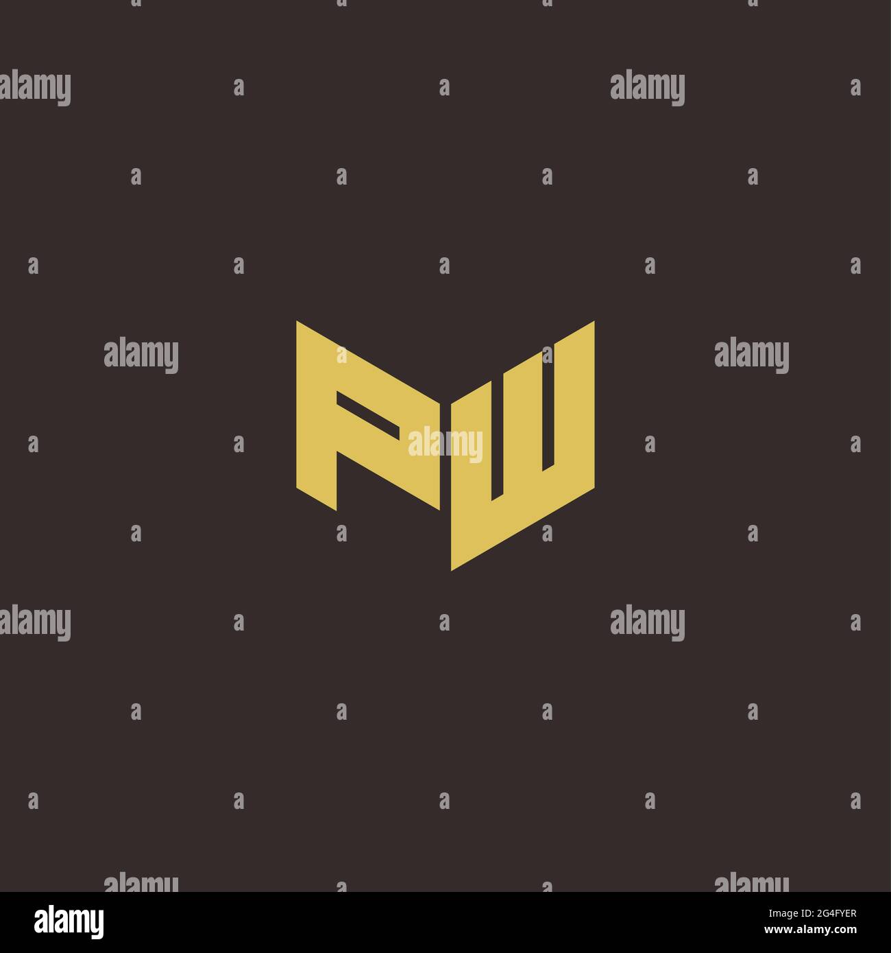 Logo Buchstabe Initial Logo Designs Vorlage mit Gold und schwarzem Hintergrund, Vektor-Symbol modern Stock Vektor