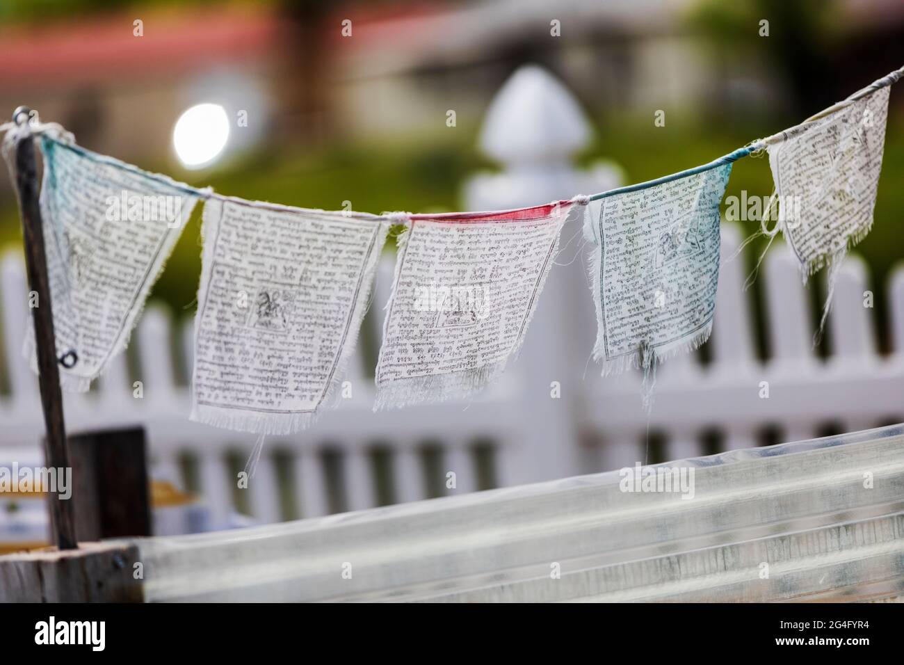 Traditionelle buddhistische Gebetsfahnen Stockfoto