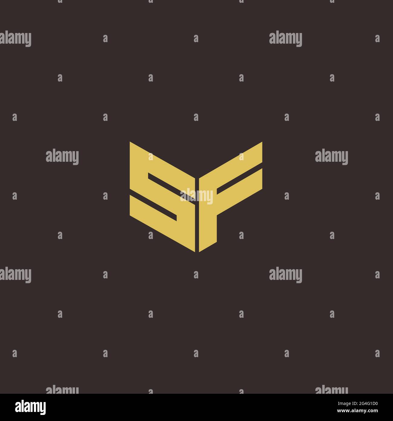 Logo Buchstabe Initial Logo Designs Vorlage mit Gold und schwarzem Hintergrund, Vektor-Symbol modern Stock Vektor