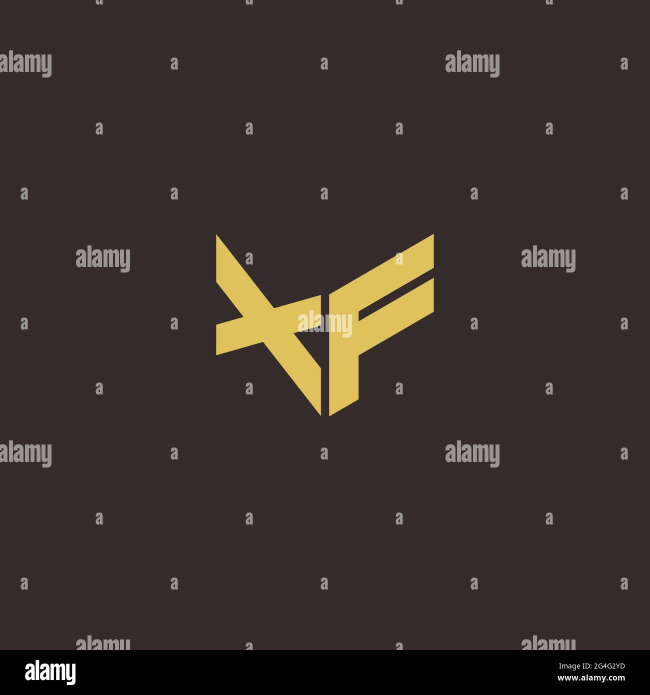 Logo Buchstabe Initial Logo Designs Vorlage mit Gold und schwarzem Hintergrund, Vektor-Symbol modern Stock Vektor