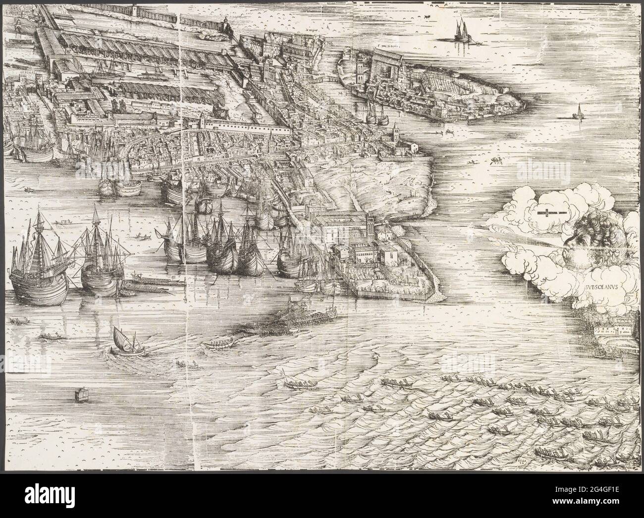 Blick auf Venedig [Block unten rechts], 1500. Stockfoto