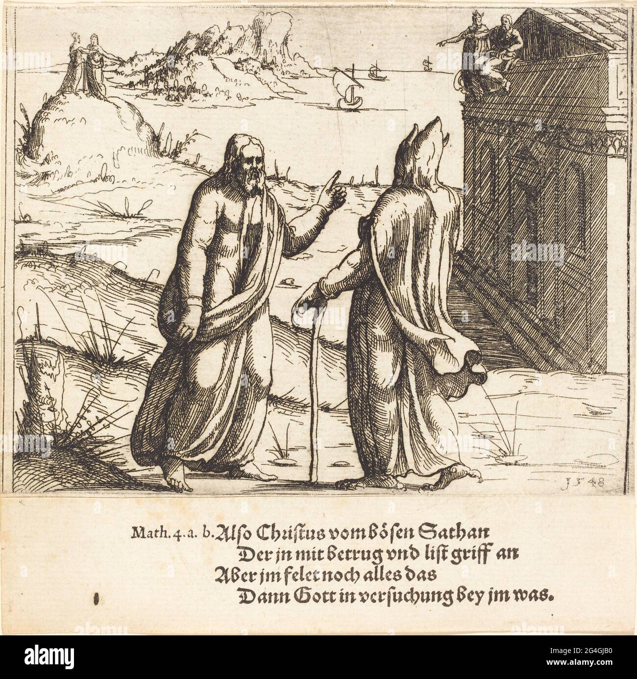 Die Versuchung Christi, 1548. Stockfoto