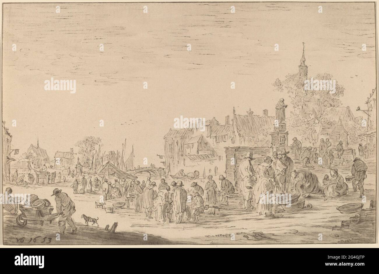 Fischmarkt, 1767. Stockfoto