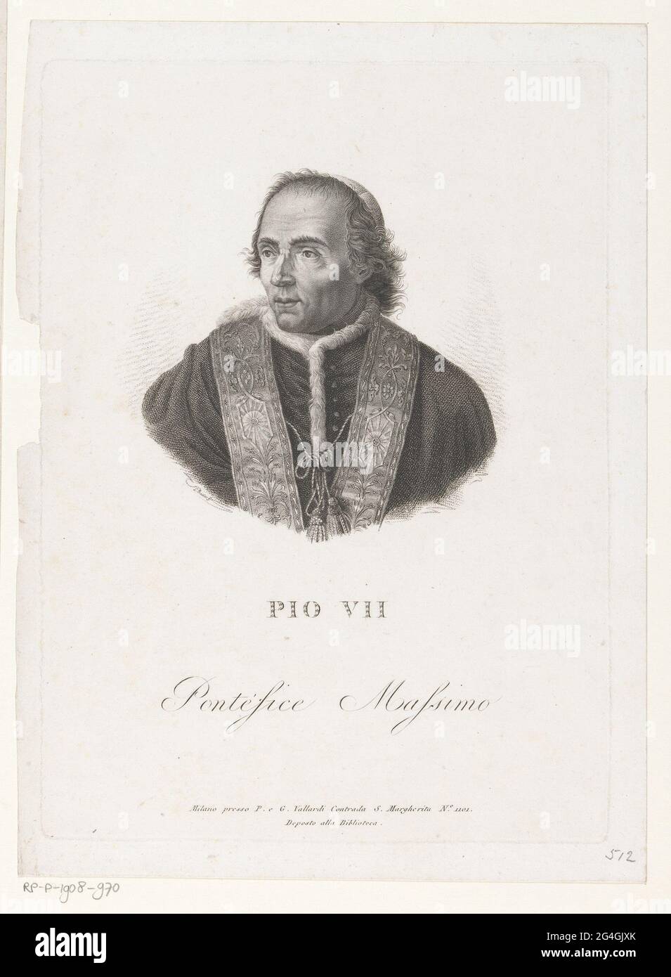 Porträt von Papst Pius VII. . Stockfoto