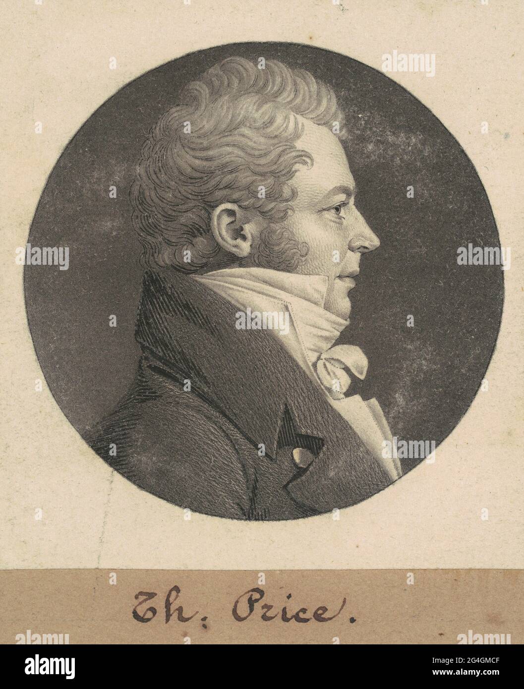 Thomas Price, 1809. Stockfoto