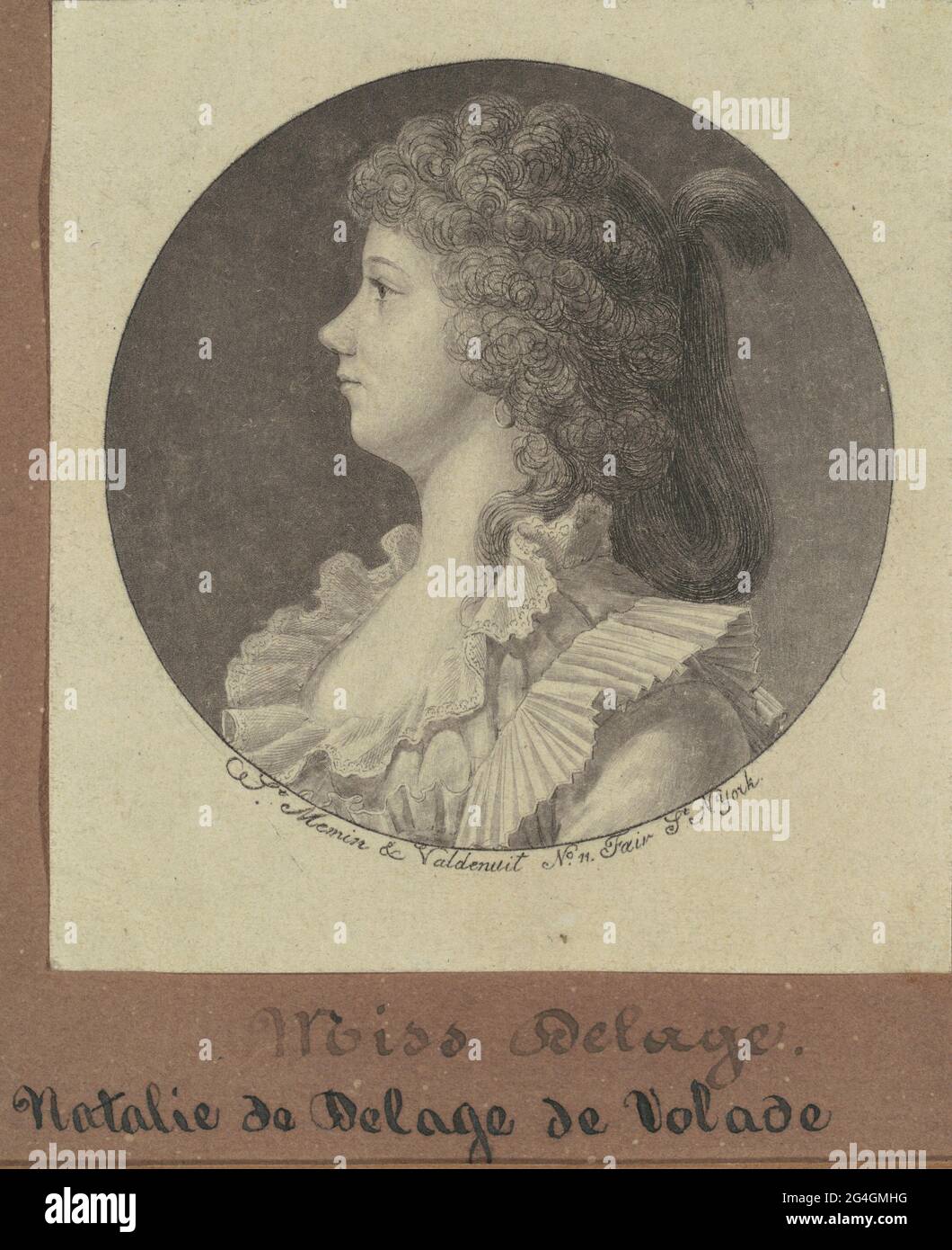 Natalie Marie Louise Stephanie Beatrice Delage de Volude, 1796. Stockfoto