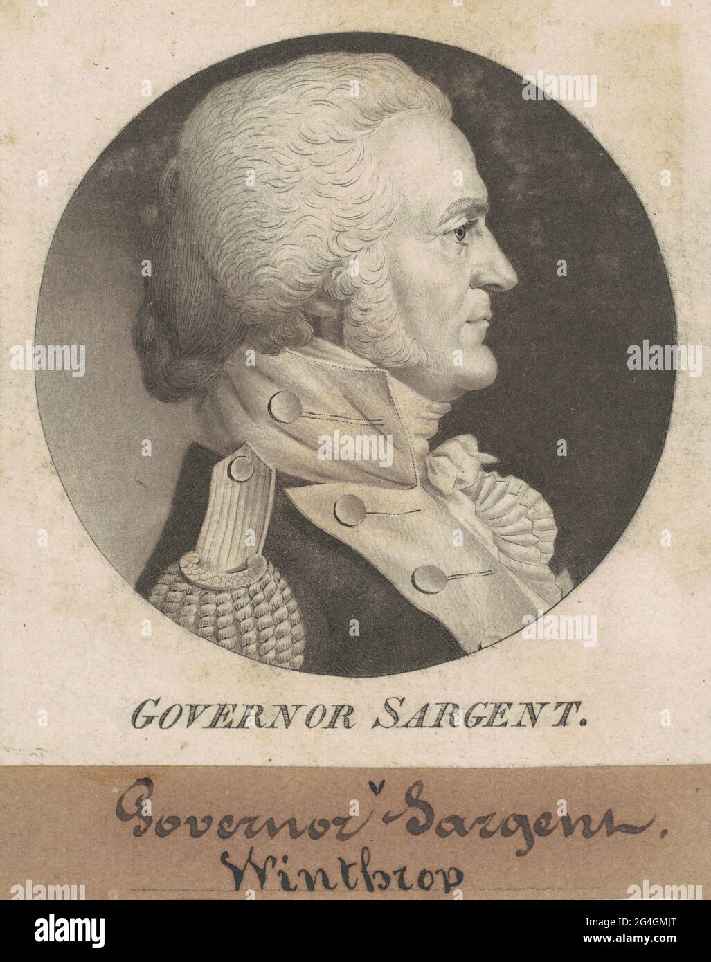 Winthrop Sargent, 1802. Stockfoto