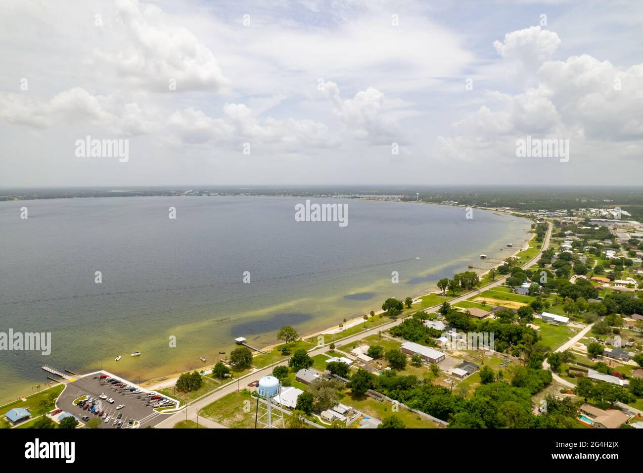 Drohnenfoto Lake Charles Sebring FL USA Stockfoto