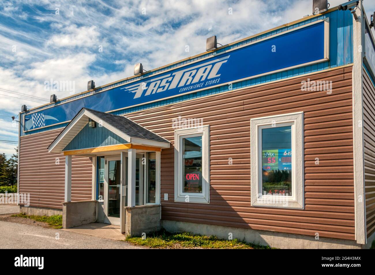 Eine Filiale von Fastrac Convenience Stores in Romaines, Neufundland, in Kanada. Stockfoto