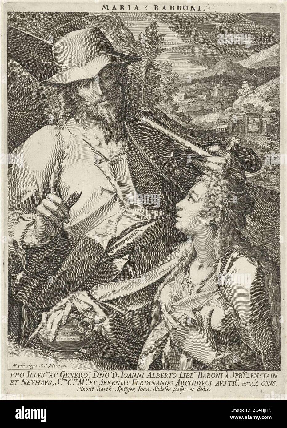 . Der auferstandene Christus (links) erscheint Maria Magdalena (rechts