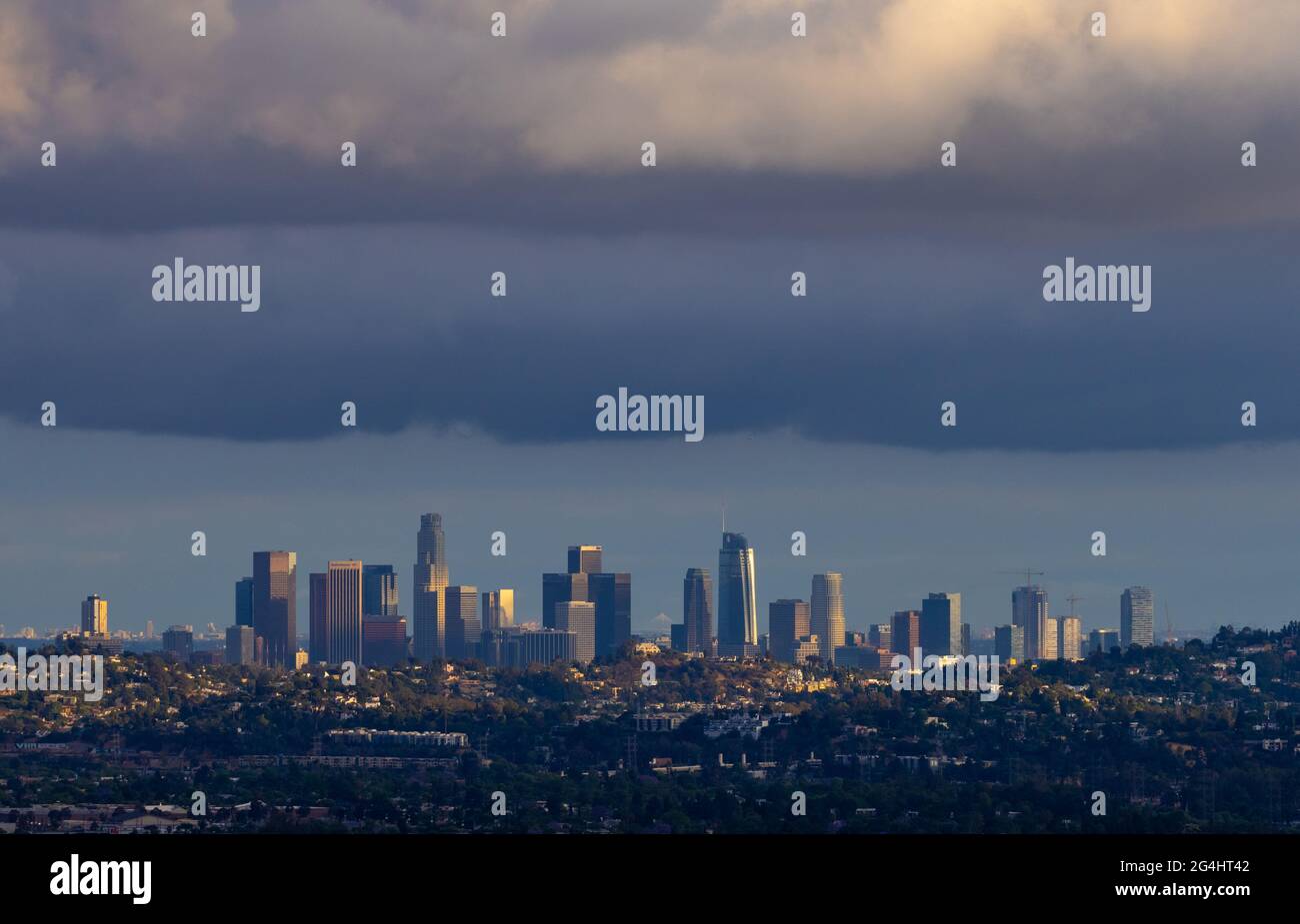 Downtown Los Angeles aus der Ferne Stockfoto