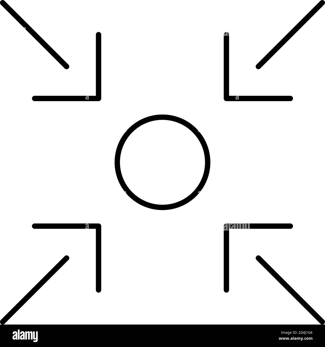 Sie befinden sich hier: Symbol für dünne Linien Stock Vektor