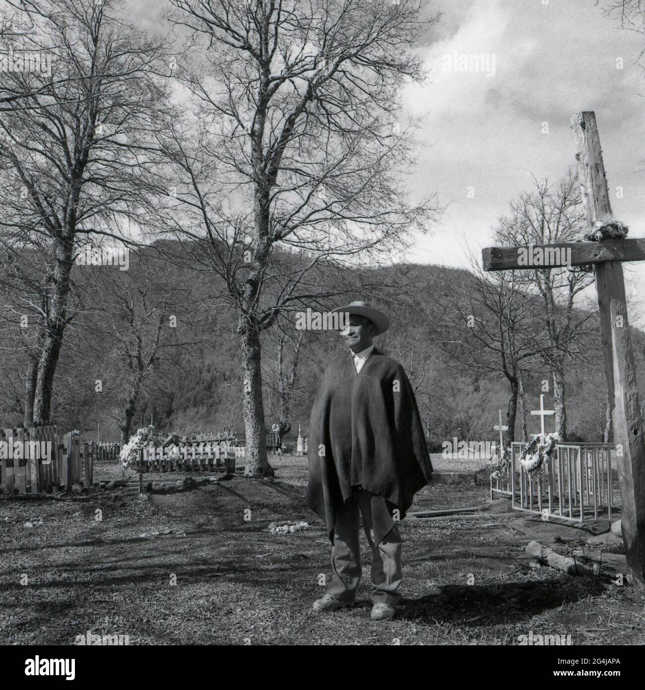 Mapuche man, in Bio Bio Chile Stockfoto