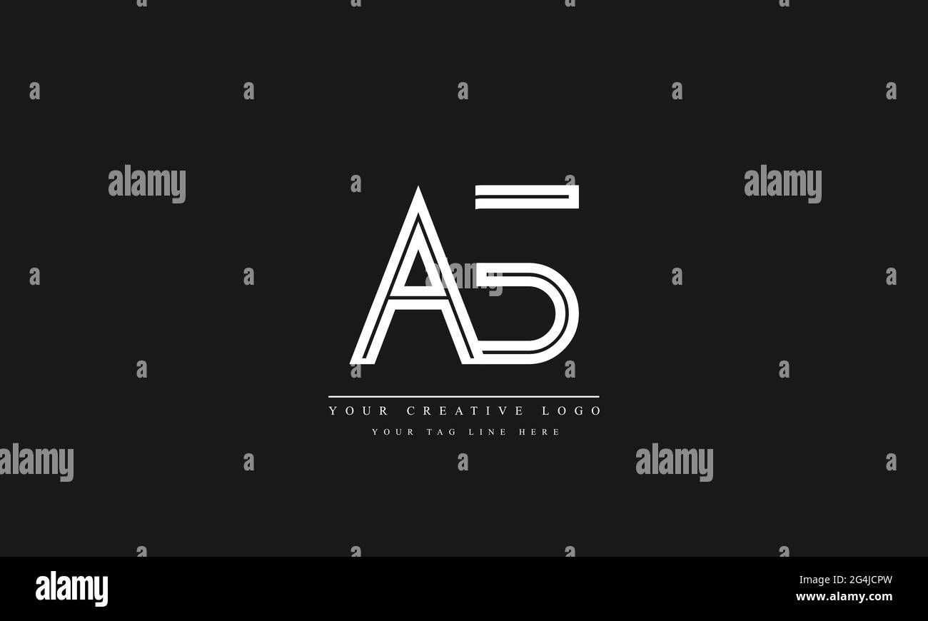 Brieflogo-Design mit kreativer moderner Trendtypografie AG GA A G Stock Vektor