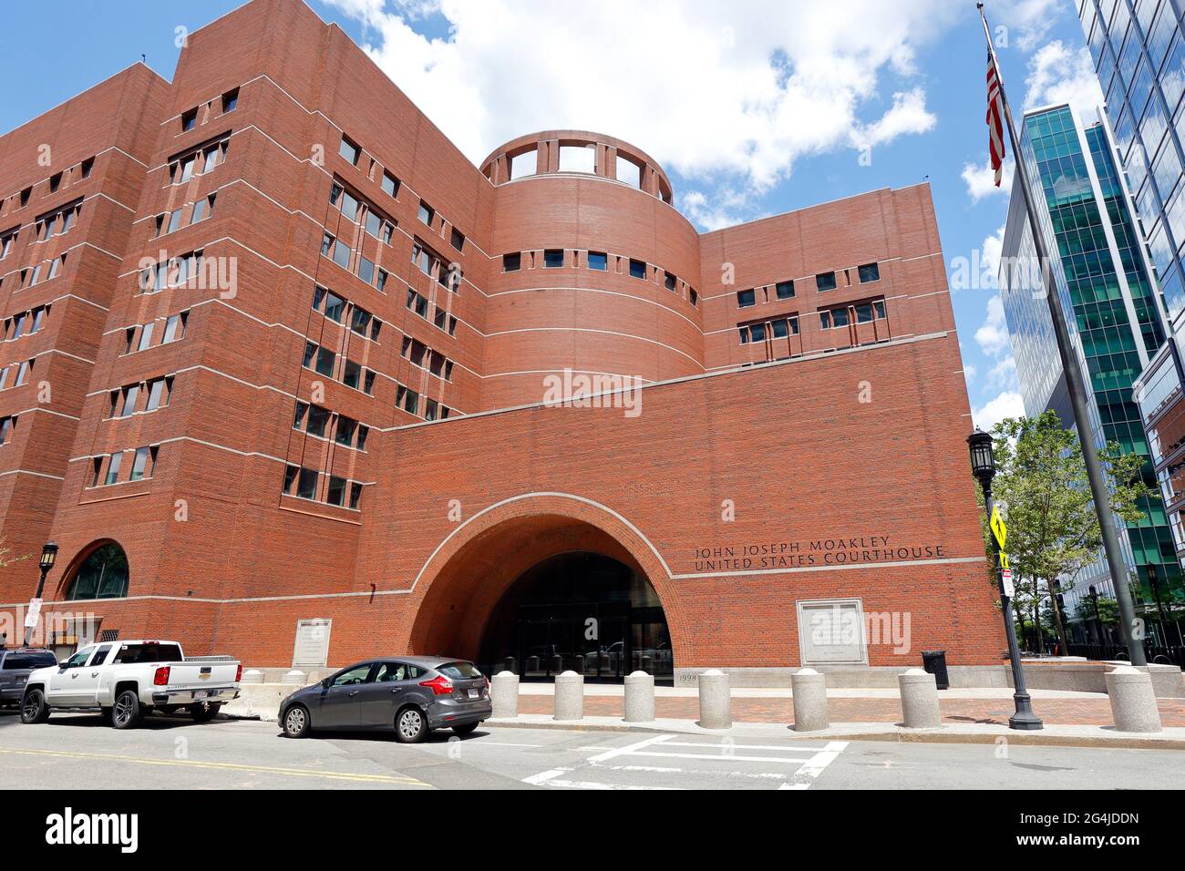 John Joseph Moakley United States Courthouse, 1 Courthouse Way, Boston, MA. Ein Bundesgericht im Seaport-Viertel. Stockfoto