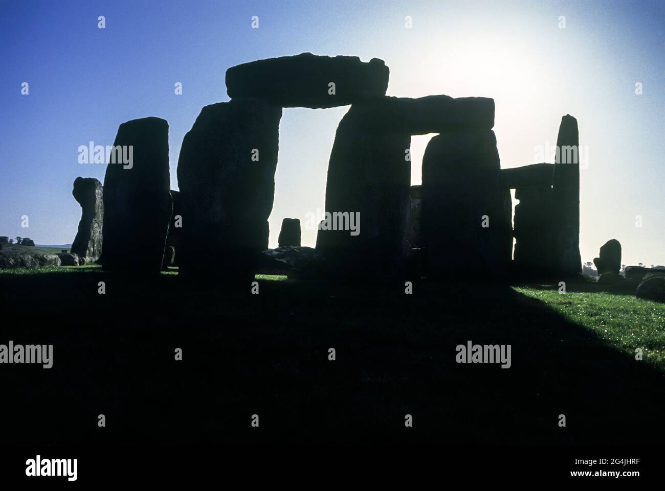 STONEHENGE STANDING STONE RUINEN SALISBURY PLAIN WILTSHIRE ENGLAND UK Stockfoto