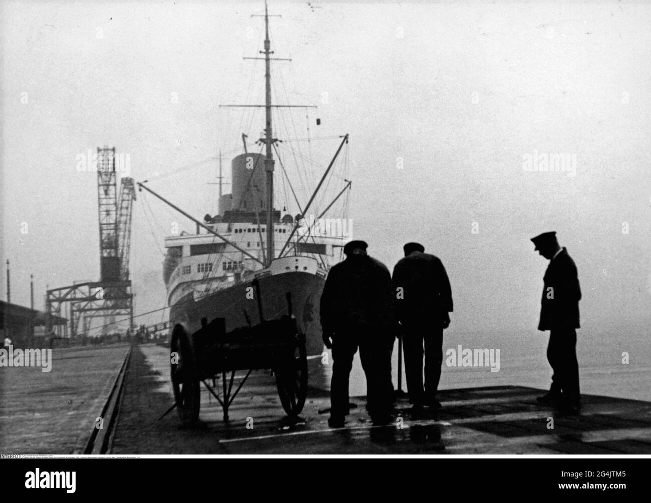 Transport / Transport, Navigation, Hafen, am Columbus Kai, Bremerhaven, 1938, NUR REDAKTIONELLE VERWENDUNG Stockfoto