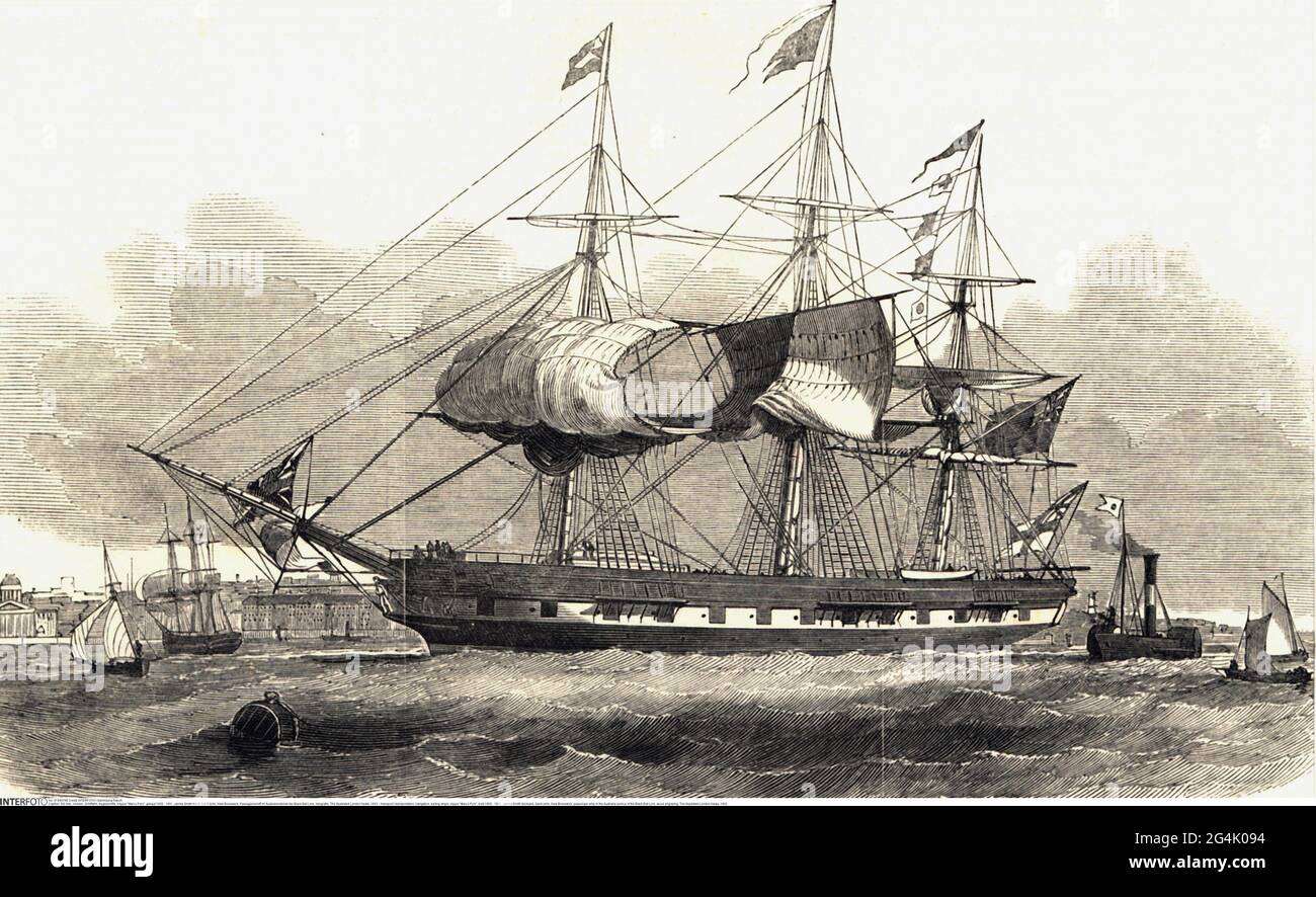 Transport / Transport, Navigation, Segelschiffe, Clipper 'Marco Polo', gebaut 1850 - 1851, ARTIST'S COPYRIGHT MUSS NICHT FREIGEGEBEN WERDEN Stockfoto