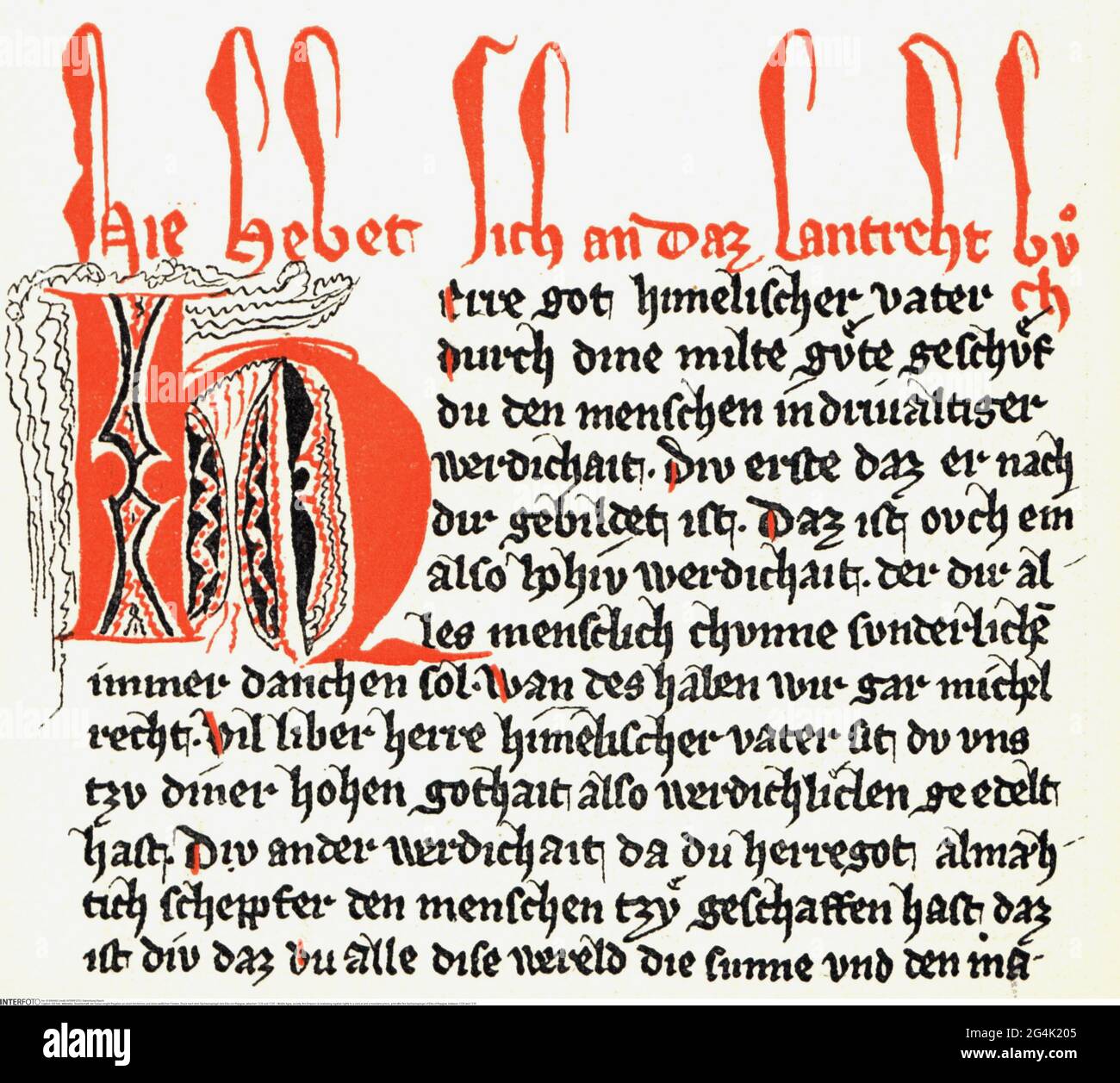 Mittelalter, Gesellschaft, der Kaiser verleiht einem Geistlichen und einem weltlichen Prinzen regalische Rechte, zusätzliche RECHTE-FREIGABE-INFO-NICHT-VERFÜGBAR Stockfoto