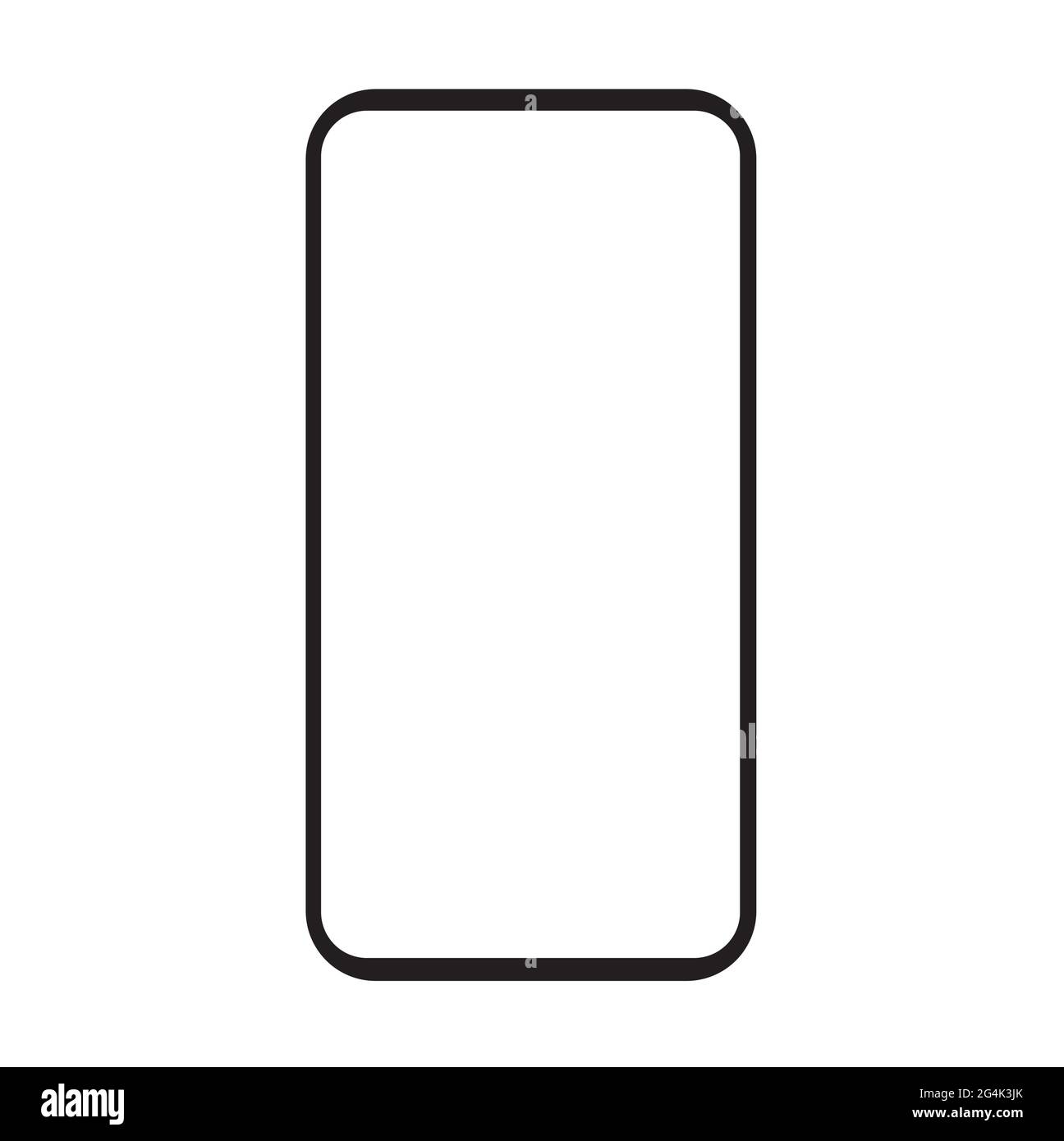 Vektor-Handy-Modell auf dem Bildschirm Symbol Symbol auf weißem Hintergrund. Stock Vektor