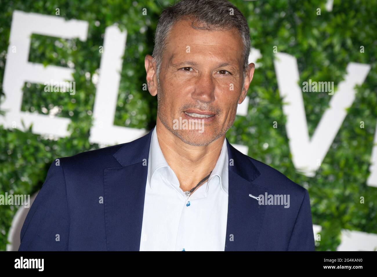 Der französische Chief Executive Officer von Monaco Mediax und Vizepräsident des Festival de Television de Monte-Carlo Laurent Puons posiert während einer Fotoschau im Rahmen des 60. Fernsehfestivals Monte Carlo am 22. Juni 2021 in Monte-Carlo, Monaco. Foto von David Niviere/ABACAPRESS.COM Stockfoto