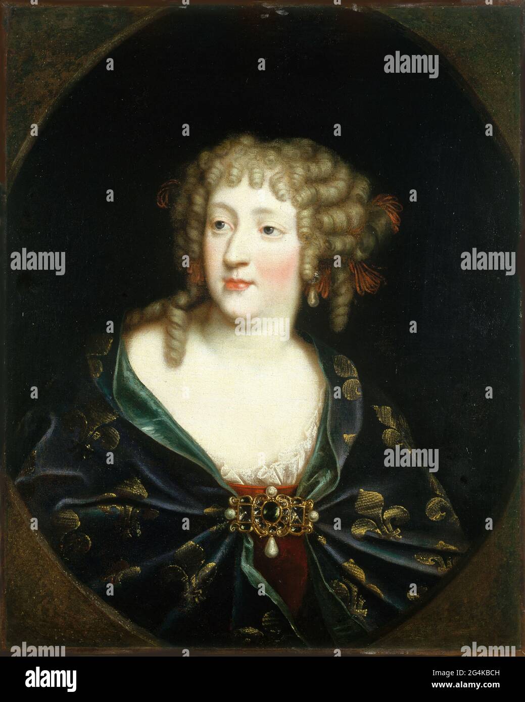 Porträt von Maria Theresia von Spanien (1638-1683), Königin von Frankreich, um 1675. Gefunden in der Sammlung von Mus&#xe9;e Carnavalet, Paris. Stockfoto