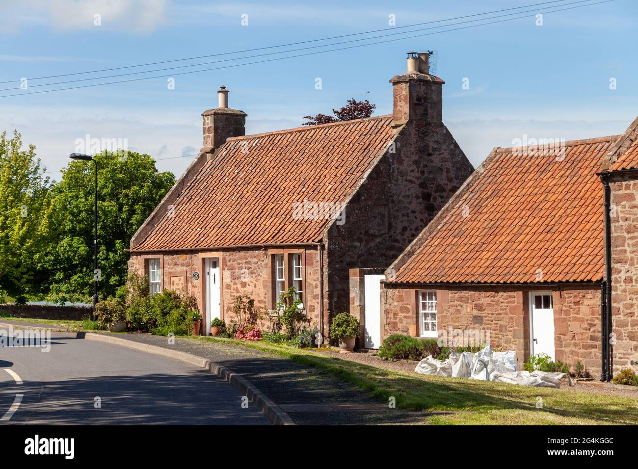 Das malerische Dorf Stenton, East Lothian, Schottland Stockfoto